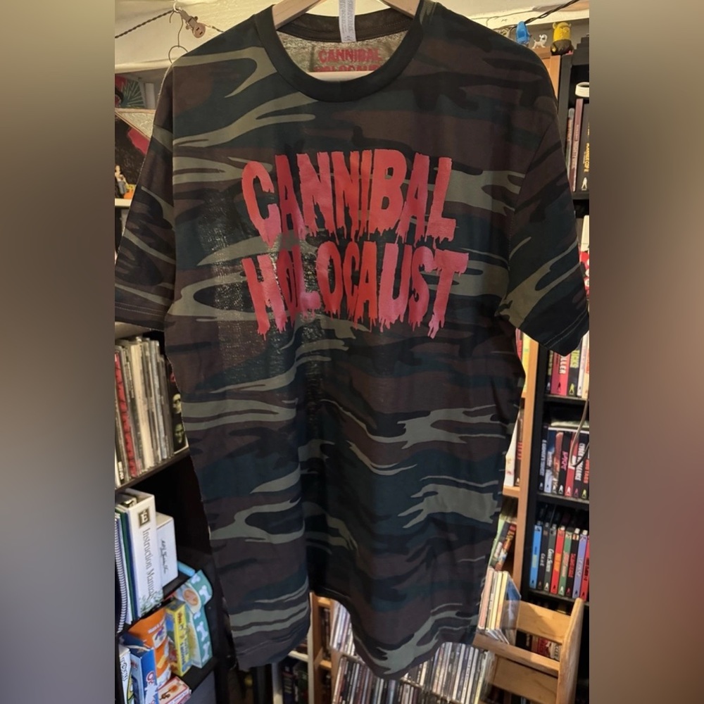 Pallbearer Press - Cannibal Holocaust Camo Logo XL Shirt On Code Five Horror